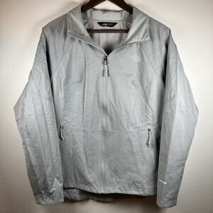 The North Face Women’s Windwall Grey Zip Up Hoodie Jacket size large